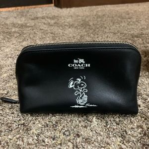 Coach Peanuts X Snoopy Cosmetic Bag Black